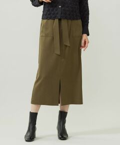 L size ONWARD(大きいサイズ) / エルサイズオンワード ミニ・ひざ丈スカート | セルロースコットンチノ スカート