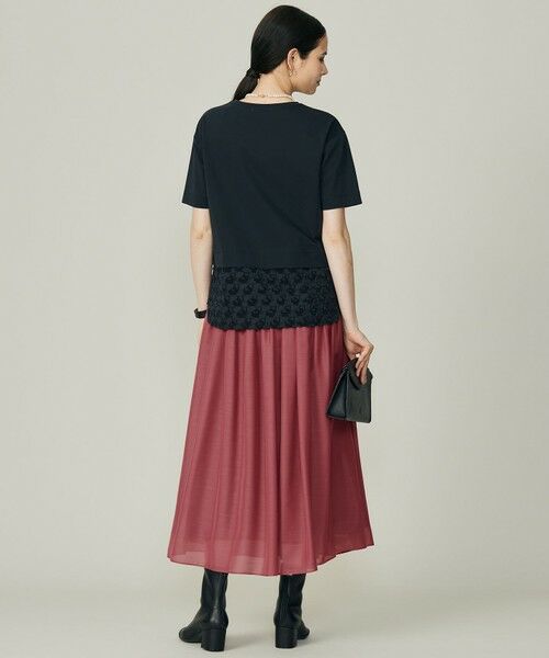 L size ONWARD(大きいサイズ) / エルサイズオンワード ミニ・ひざ丈スカート | シアー スカート | 詳細2