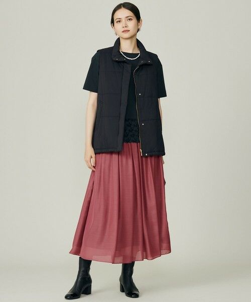 L size ONWARD(大きいサイズ) / エルサイズオンワード ミニ・ひざ丈スカート | シアー スカート | 詳細3