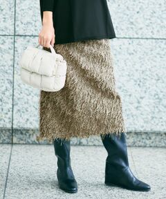 L size ONWARD(大きいサイズ) / エルサイズオンワード ミニ・ひざ丈スカート | 【カタログ掲載】フェザージャカード スカート