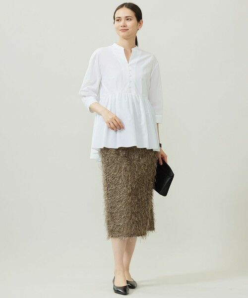 L size ONWARD(大きいサイズ) / エルサイズオンワード ミニ・ひざ丈スカート | 【カタログ掲載】フェザージャカード スカート | 詳細3