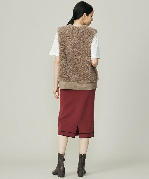 L size ONWARD(大きいサイズ) / エルサイズオンワード ミニ・ひざ丈スカート | レーヨンストレッチIライン スカート | 詳細3