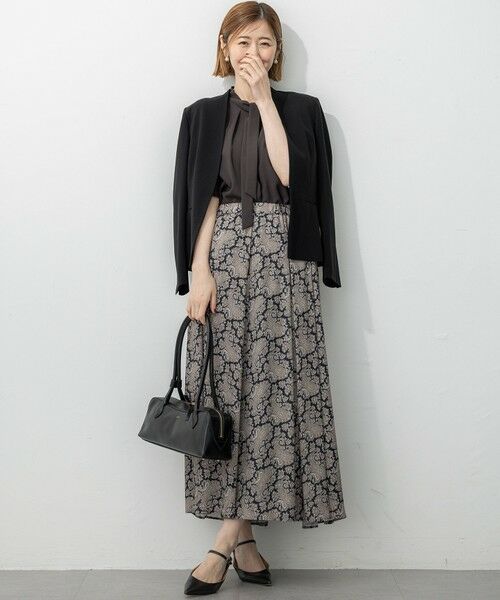 L size ONWARD(大きいサイズ) / エルサイズオンワード ミニ・ひざ丈スカート | 【洗える】Ratti ヴィンテージペイズリープリント スカート | 詳細6