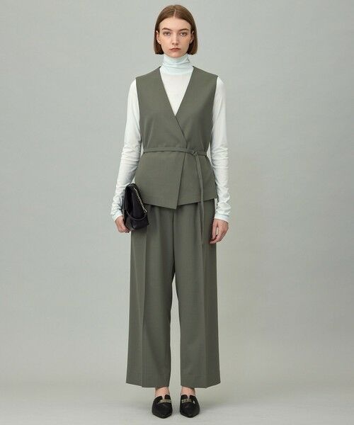 L size ONWARD(大きいサイズ) / エルサイズオンワード ベスト | 【UVカット・洗える】ウール2WAYストレッチ Vネックベスト | 詳細3