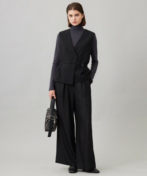 L size ONWARD(大きいサイズ) / エルサイズオンワード ベスト | 【UVカット・洗える】ウール2WAYストレッチ Vネックベスト | 詳細8