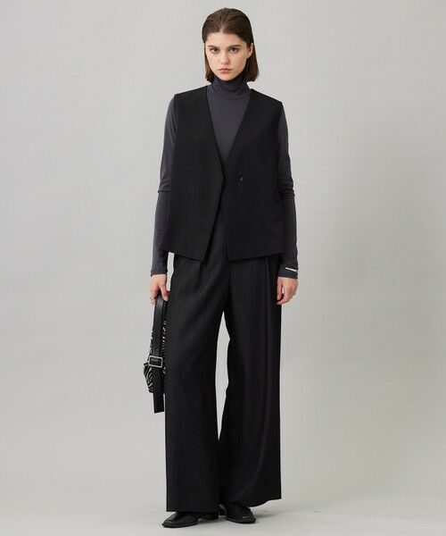 L size ONWARD(大きいサイズ) / エルサイズオンワード ベスト | 【UVカット・洗える】ウール2WAYストレッチ Vネックベスト | 詳細9