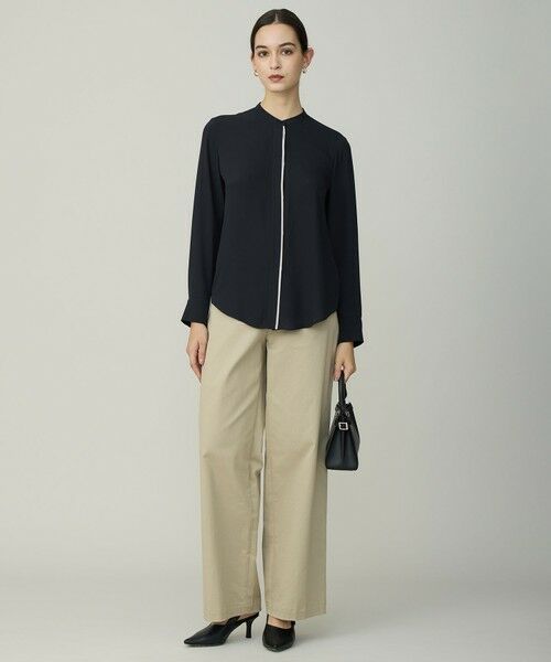 L size ONWARD(大きいサイズ) / エルサイズオンワード シャツ・ブラウス | 【新色追加・WEB限定カラーあり】BackSatinAmunzen バンドカラーブラウス | 詳細24