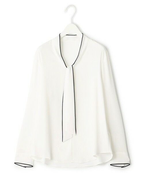 L size ONWARD(大きいサイズ) / エルサイズオンワード シャツ・ブラウス | 【新色追加】BackSatinAmunzen 配色ボウタイブラウス | 詳細2