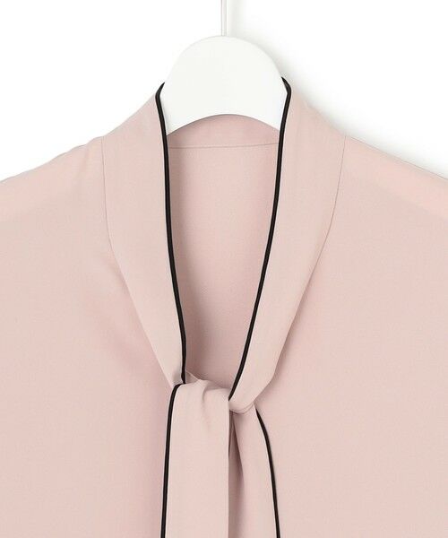 L size ONWARD(大きいサイズ) / エルサイズオンワード シャツ・ブラウス | 【新色追加】BackSatinAmunzen 配色ボウタイブラウス | 詳細7