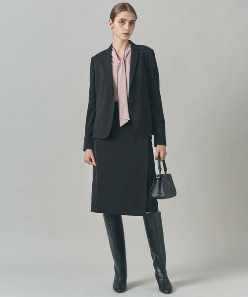 L size ONWARD(大きいサイズ) / エルサイズオンワード シャツ・ブラウス | 【接触冷感・UVケア・速乾・洗える】BackSatinAmunzen 配色ボウタイブラウス | 詳細5