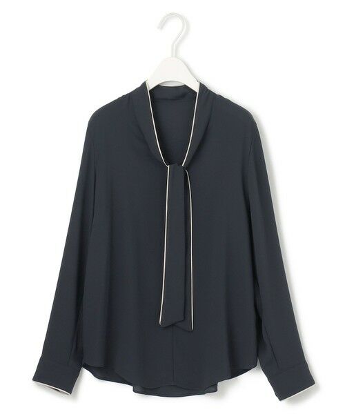 L size ONWARD(大きいサイズ) / エルサイズオンワード シャツ・ブラウス | 【新色追加】BackSatinAmunzen 配色ボウタイブラウス | 詳細25