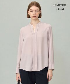 L size ONWARD(大きいサイズ) / エルサイズオンワード シャツ・ブラウス | 【新色追加・WEB限定】BackSatinAmunzen キーネックブラウス