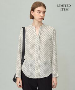 L size ONWARD(大きいサイズ) / エルサイズオンワード シャツ・ブラウス | 【新色追加・WEB限定】BackSatinAmunzen キーネックブラウス