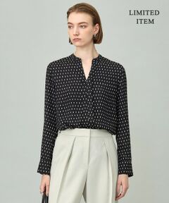 L size ONWARD(大きいサイズ) / エルサイズオンワード シャツ・ブラウス | 【新色追加・WEB限定】BackSatinAmunzen キーネックブラウス