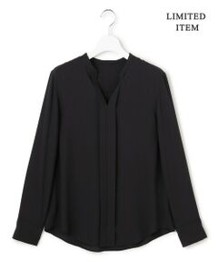 L size ONWARD(大きいサイズ) / エルサイズオンワード シャツ・ブラウス | 【新色追加・WEB限定】BackSatinAmunzen キーネックブラウス