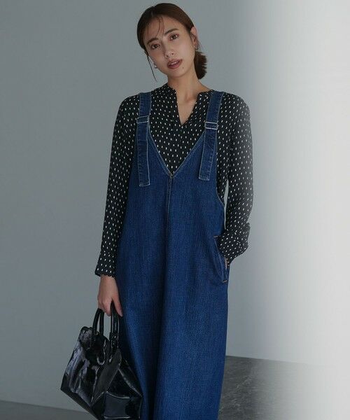 L size ONWARD(大きいサイズ) / エルサイズオンワード シャツ・ブラウス | 【新色追加・WEB限定】BackSatinAmunzen キーネックブラウス | 詳細15