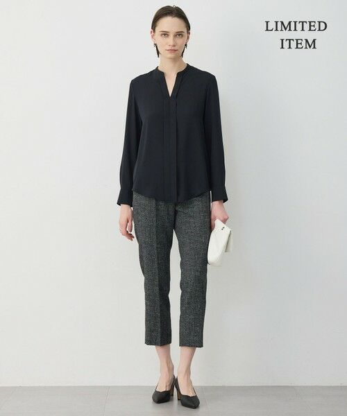 L size ONWARD(大きいサイズ) / エルサイズオンワード シャツ・ブラウス | 【新色追加・WEB限定】BackSatinAmunzen キーネックブラウス | 詳細19