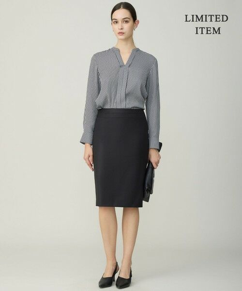 L size ONWARD(大きいサイズ) / エルサイズオンワード シャツ・ブラウス | 【新色追加・WEB限定】BackSatinAmunzen キーネックブラウス | 詳細27