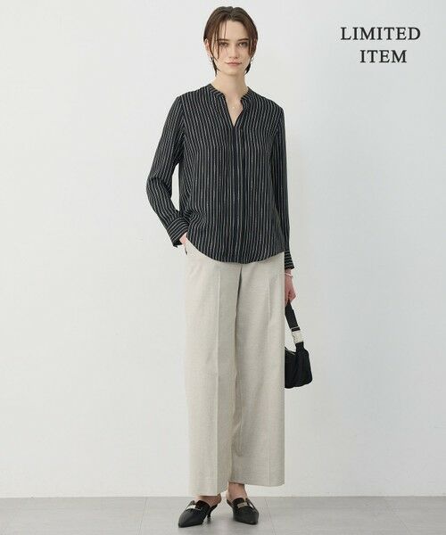 L size ONWARD(大きいサイズ) / エルサイズオンワード シャツ・ブラウス | 【新色追加・WEB限定】BackSatinAmunzen キーネックブラウス | 詳細27