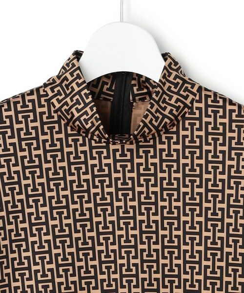 L size ONWARD(大きいサイズ) / エルサイズオンワード シャツ・ブラウス | 【30th ANNIVERSARY】 モノグラムプリントスムース ボウタイブラウス | 詳細11