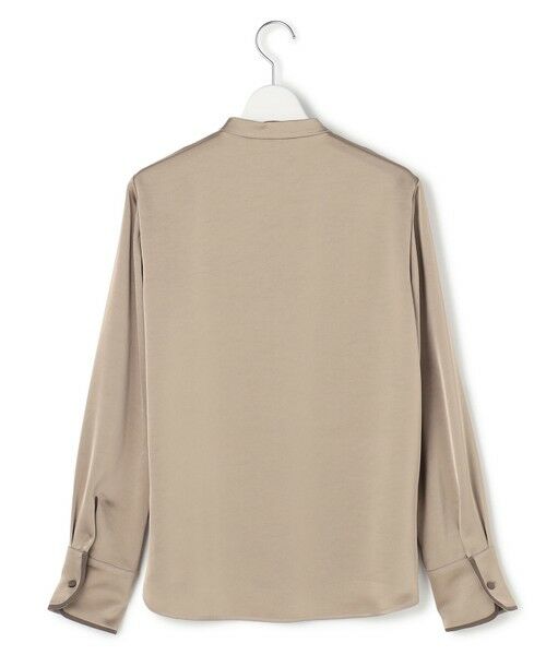 L size ONWARD(大きいサイズ) / エルサイズオンワード シャツ・ブラウス | 【WEB＆一部店舗限定】 DrapySatin バンドカラーシャツ | 詳細1