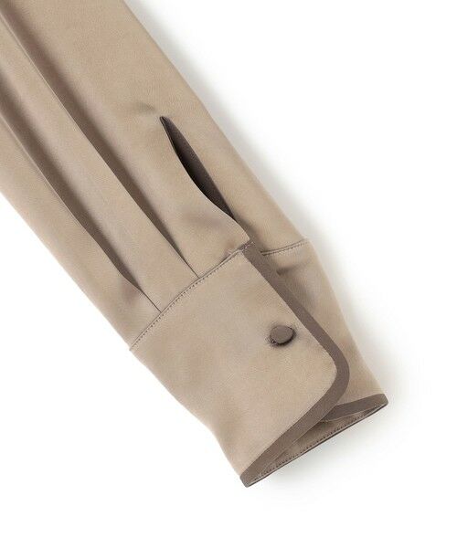 L size ONWARD(大きいサイズ) / エルサイズオンワード シャツ・ブラウス | 【WEB＆一部店舗限定】 DrapySatin バンドカラーシャツ | 詳細3