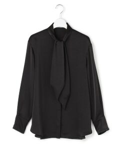 L size ONWARD(大きいサイズ) / エルサイズオンワード シャツ・ブラウス | 【WEB＆一部店舗限定】 DrapySatin ボウタイブラウス