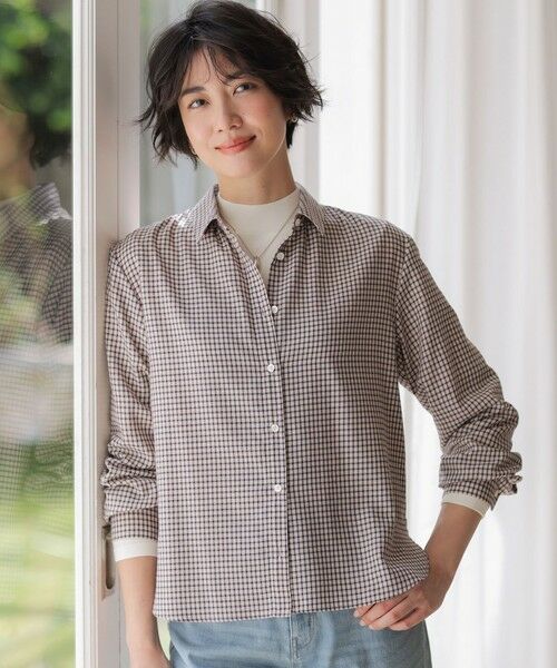 L size ONWARD(大きいサイズ) / エルサイズオンワード シャツ・ブラウス | サイロチェック シャツ | 詳細3