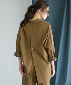 L size ONWARD(大きいサイズ) / エルサイズオンワード シャツ・ブラウス | 【SLOW/一部店舗限定】ライトタンブラータフタ バックボタン シャツ