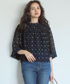 L size ONWARD(大きいサイズ) / エルサイズオンワード シャツ・ブラウス | 【SLOW/一部店舗限定】クレープ フラワープリント ブラウス