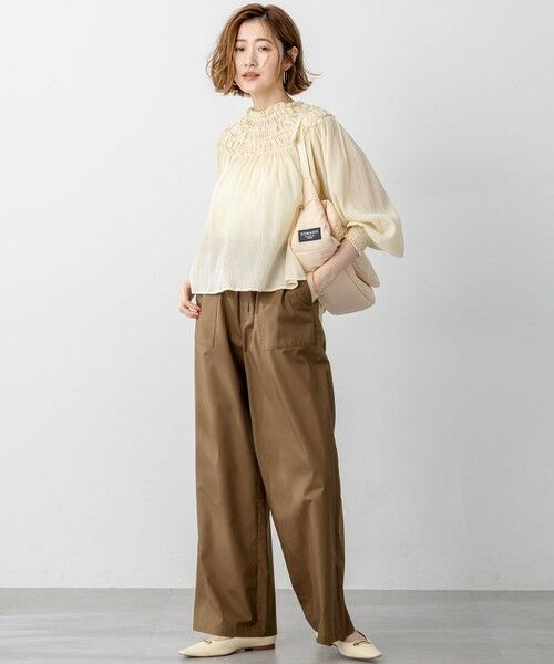 L size ONWARD(大きいサイズ) / エルサイズオンワード シャツ・ブラウス | 【SLOW/一部店舗限定】コットンクレープ ブラウス | 詳細1