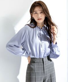 L size ONWARD(大きいサイズ) / エルサイズオンワード シャツ・ブラウス | 【前後着用可能】ギャザーネック ブラウス