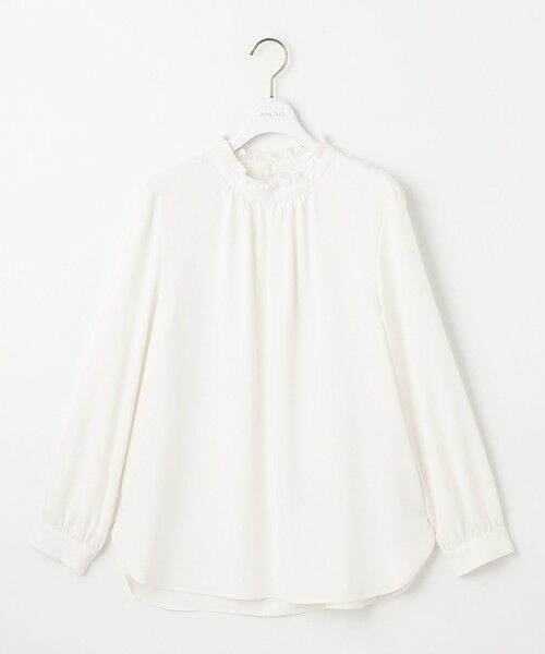 L size ONWARD(大きいサイズ) / エルサイズオンワード シャツ・ブラウス | フリルネックスタンド ブラウス | 詳細4