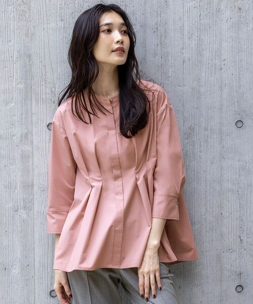 L size ONWARD(大きいサイズ) / エルサイズオンワード シャツ・ブラウス | 【洗える】ウエストタックチュニック ブラウス | 詳細2