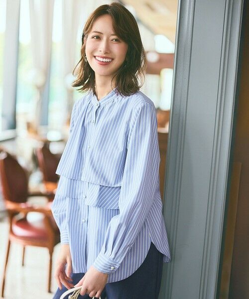 L size ONWARD(大きいサイズ) / エルサイズオンワード シャツ・ブラウス | 【洗える】ラッフルレイヤード ブラウス | 詳細18