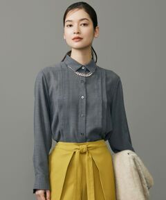 L size ONWARD(大きいサイズ) / エルサイズオンワード シャツ・ブラウス | 【SHIHOさん着用】TWハイツイストビエラタックディテール ブラウス