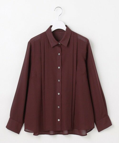 L size ONWARD(大きいサイズ) / エルサイズオンワード シャツ・ブラウス | 【SHIHOさん着用】TWハイツイストビエラタックディテール ブラウス | 詳細4