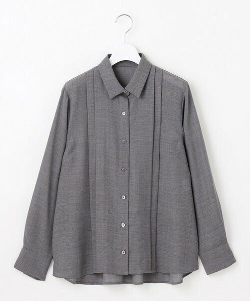 L size ONWARD(大きいサイズ) / エルサイズオンワード シャツ・ブラウス | 【SHIHOさん着用】TWハイツイストビエラタックディテール ブラウス | 詳細7