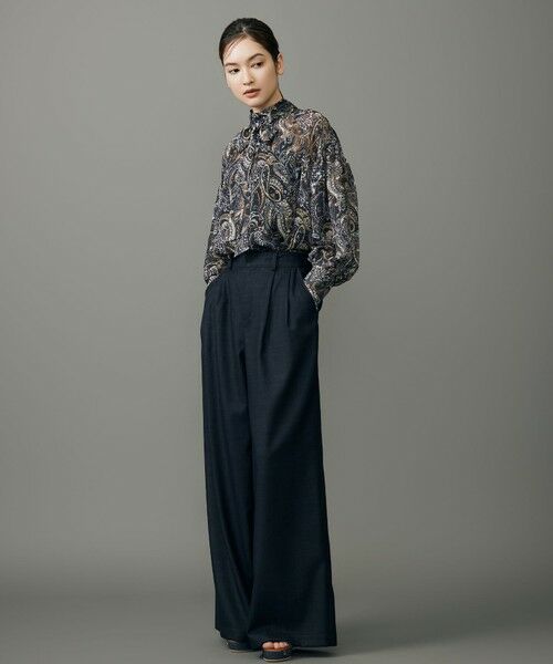 L size ONWARD(大きいサイズ) / エルサイズオンワード シャツ・ブラウス | ペイズリープリントボウタイ ブラウス | 詳細14