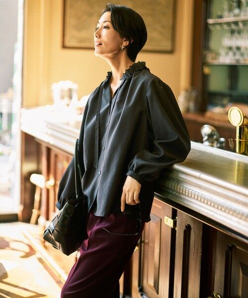 L size ONWARD(大きいサイズ) / エルサイズオンワード シャツ・ブラウス | 【SHIHOさん着用】ブライトローン ブラウス | 詳細7