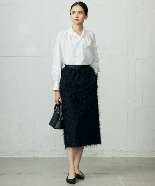 L size ONWARD(大きいサイズ) / エルサイズオンワード シャツ・ブラウス | 【カタログ掲載】ソフトスパンビエラボウタイ ブラウス | 詳細3