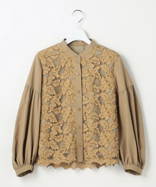 L size ONWARD(大きいサイズ) / エルサイズオンワード シャツ・ブラウス | 【SHIHOさん着用】レースブロッキング ブラウス | 詳細3