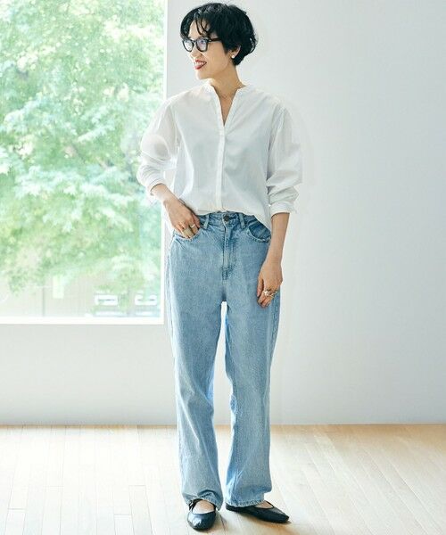 L size ONWARD(大きいサイズ) / エルサイズオンワード シャツ・ブラウス | 【滝沢眞規子さん着用/mi-molletコラボ/洗える】CANCLINI デザイン シャツ | 詳細2