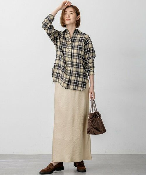 L size ONWARD(大きいサイズ) / エルサイズオンワード シャツ・ブラウス | 【WEB限定】シャーリング チェック シャツ | 詳細3