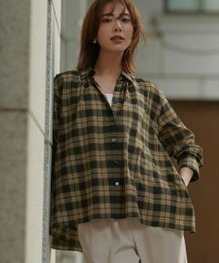 L size ONWARD(大きいサイズ) / エルサイズオンワード シャツ・ブラウス | 【WEB&一部店舗限定】シアーコットン チェック シャツ