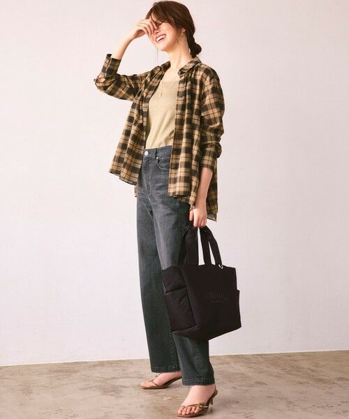 L size ONWARD(大きいサイズ) / エルサイズオンワード シャツ・ブラウス | 【WEB&一部店舗限定】シアーコットン チェック シャツ | 詳細3