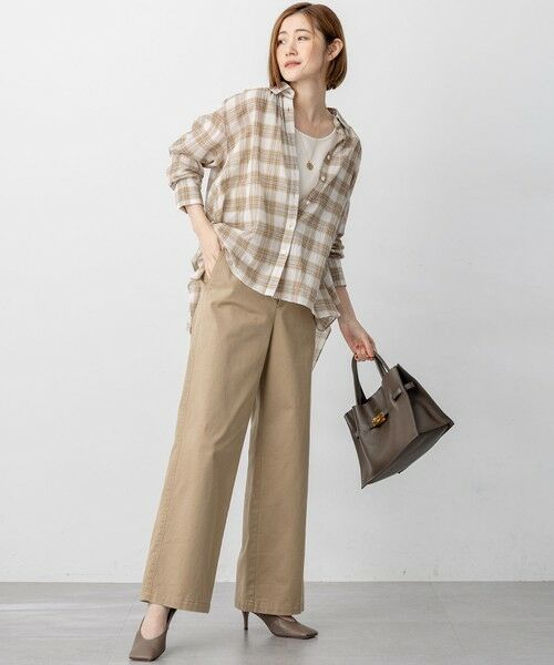 L size ONWARD(大きいサイズ) / エルサイズオンワード シャツ・ブラウス | 【WEB&一部店舗限定】シアーコットン チェック シャツ | 詳細18