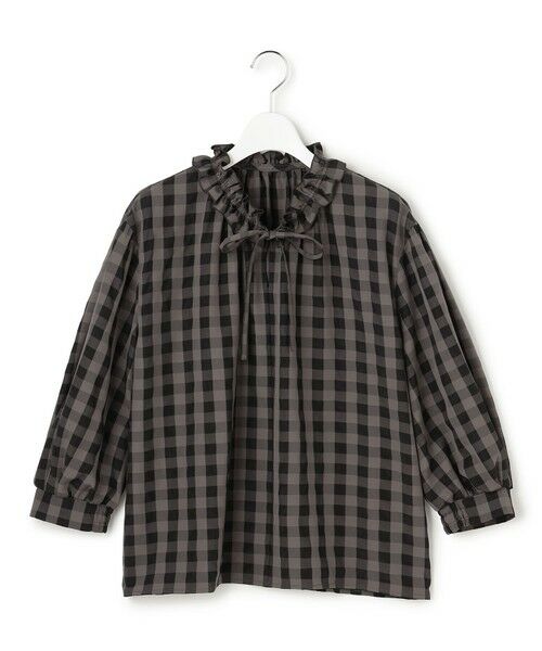 L size ONWARD(大きいサイズ) / エルサイズオンワード シャツ・ブラウス | 【WEB&一部店舗限定】ブロックチェック フリル ブラウス | 詳細7