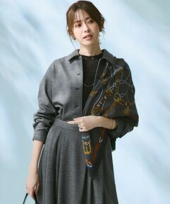 L size ONWARD(大きいサイズ) / エルサイズオンワード シャツ・ブラウス | 【滝沢眞規子さん着用/VERY掲載/洗える】ウールミルドジャージー シャツ