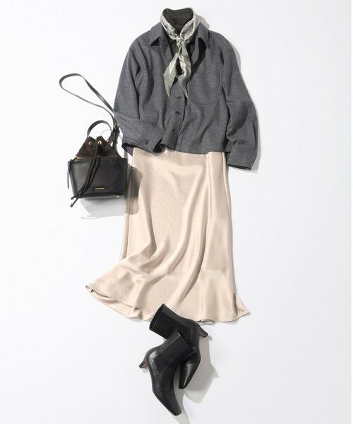 L size ONWARD(大きいサイズ) / エルサイズオンワード シャツ・ブラウス | 【滝沢眞規子さん着用/VERY掲載/洗える】ウールミルドジャージー シャツ | 詳細11